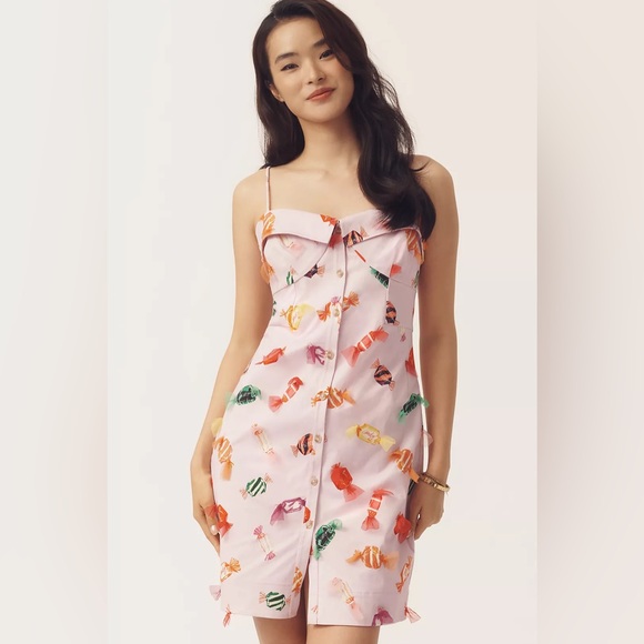 Anthropologie Dresses & Skirts - Maeve Candy Printed Buttondown Mini Dress